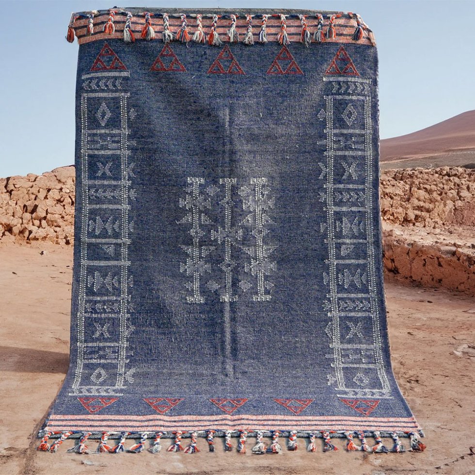 Indischer Kilim Teppich im antiken Stil