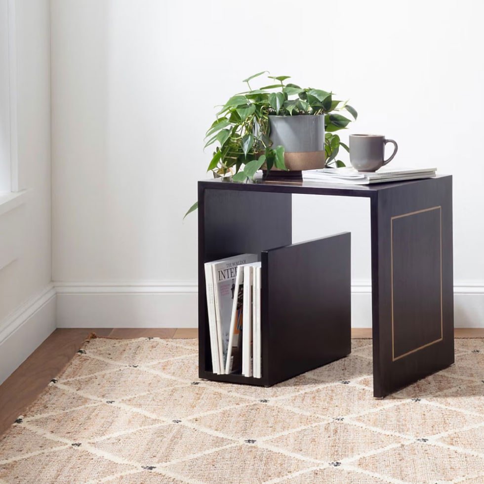 Diamant Jute Kilim Indischer Teppich