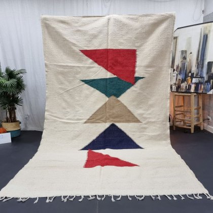 Geometrischer marokkanischer Kelimteppich