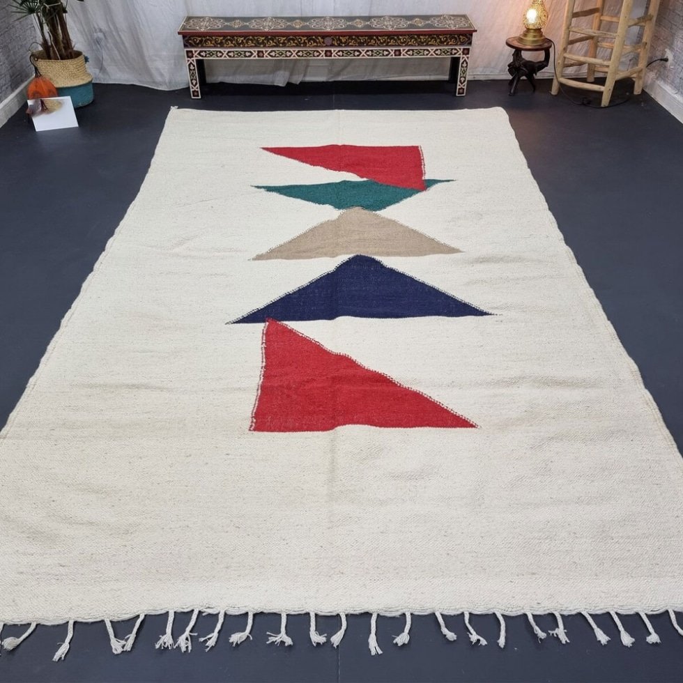 Geometrischer marokkanischer Kelimteppich