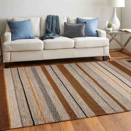 Indischer Elfenbein-Kilim-Teppich