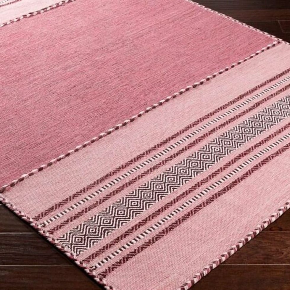 Rosa Kelim-Teppich für Indien