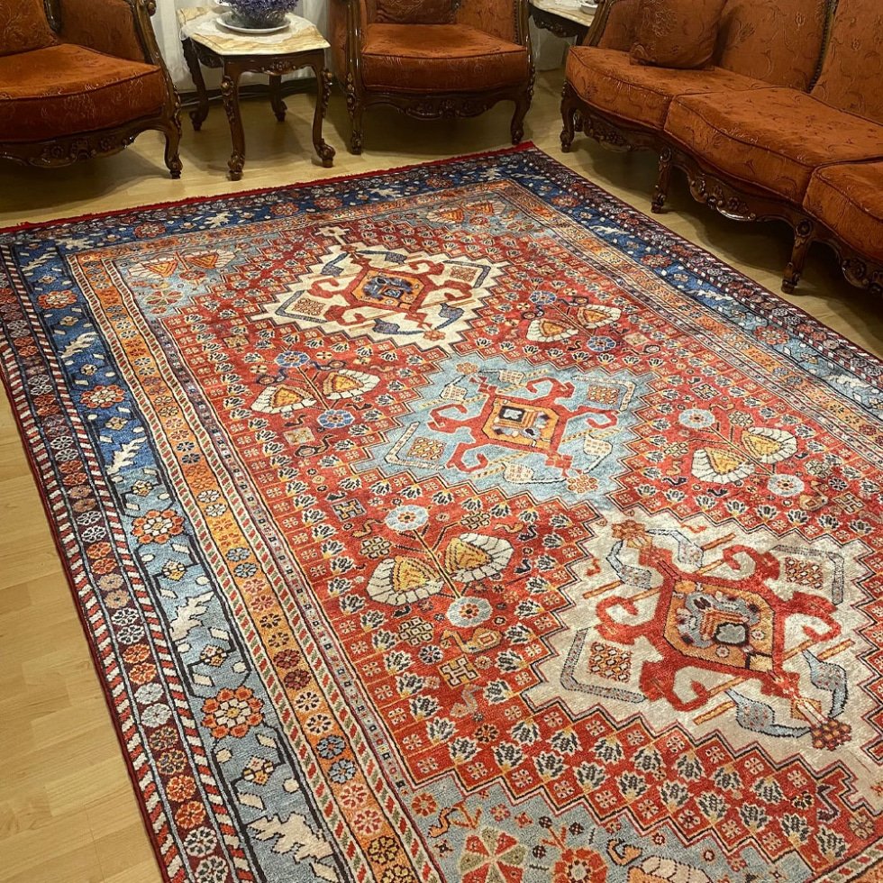 Roter Orientteppich im türkischen Stil, waschbar