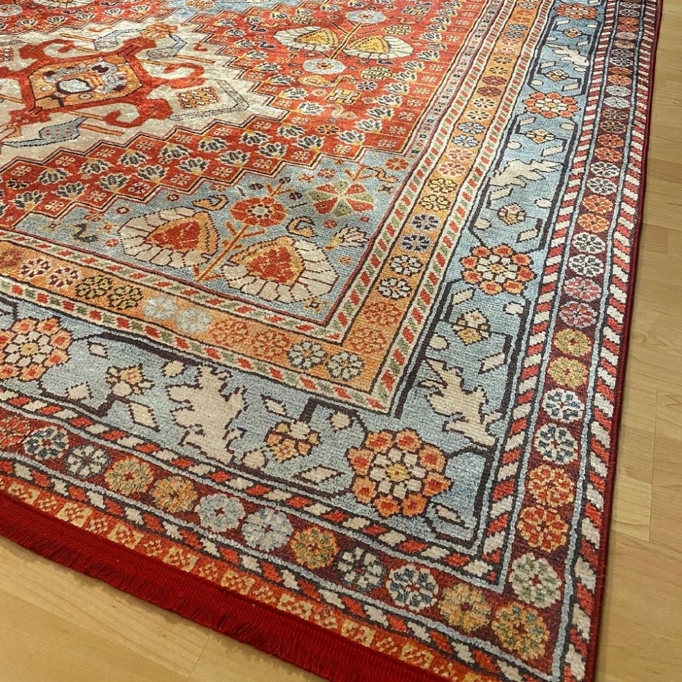 Roter Orientteppich im türkischen Stil, waschbar