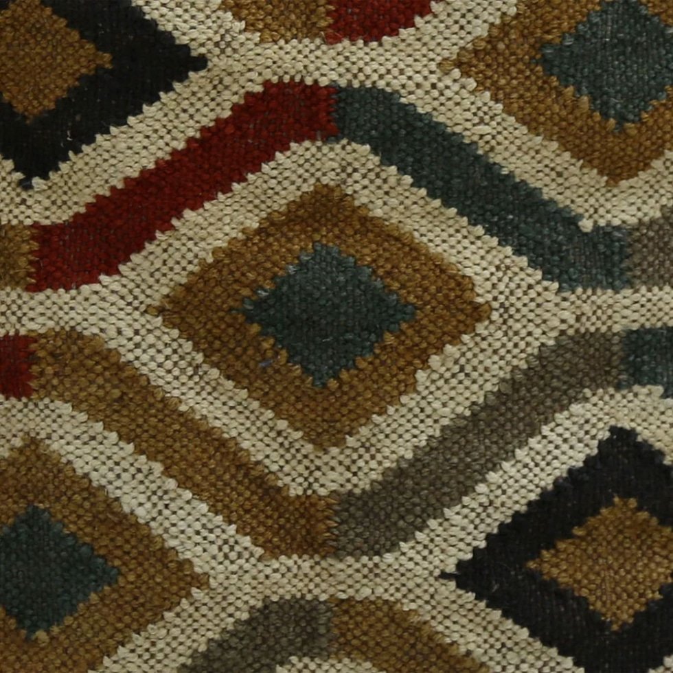 Kilim Pouf im aztekischen Stil