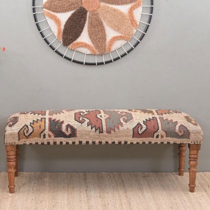Ottomane Bank aus indischer Wolle und Jute