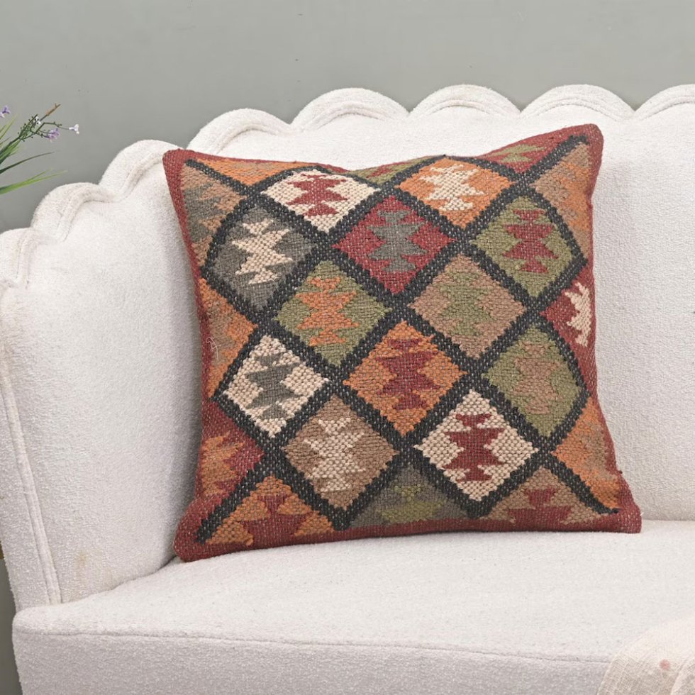 20x20 Diamant-Kilim-Kissen