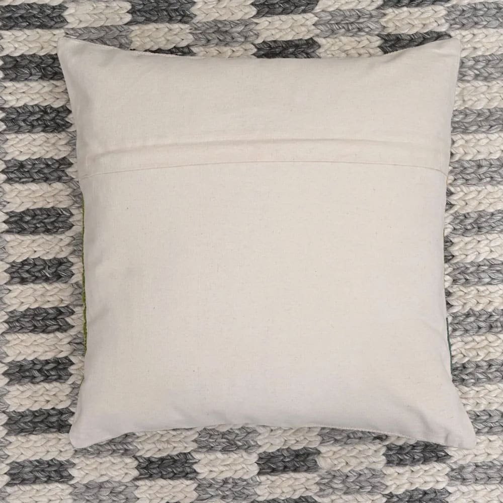 20x20 grünes und beiges Kelim-Kissen 20x20 grünes und beiges Kelim-Kissen