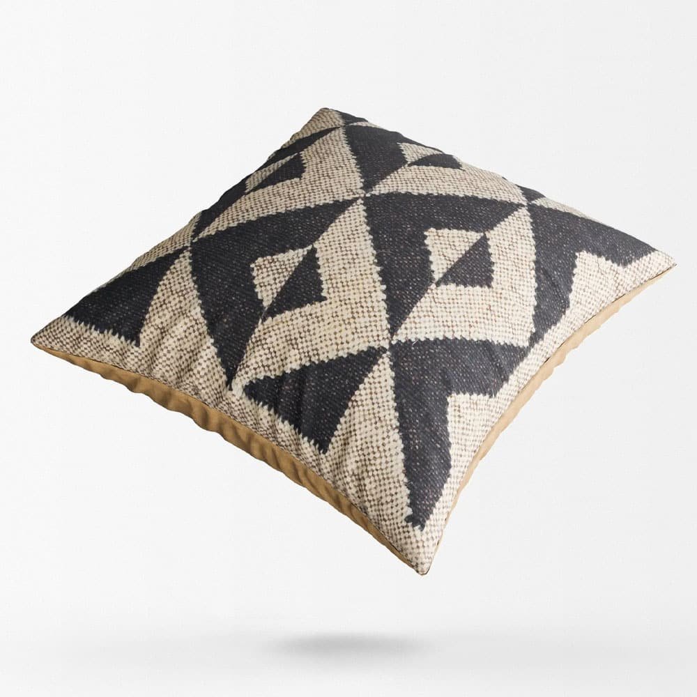 Schwarz-weiße Kelim-Kissen Schwarz-weiße Kelim-Kissen