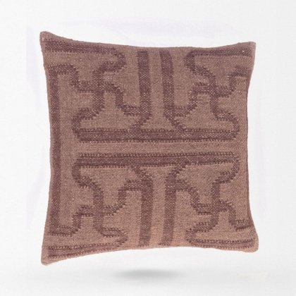 Schokoladenbraune Diamant-Kilim-Kissen