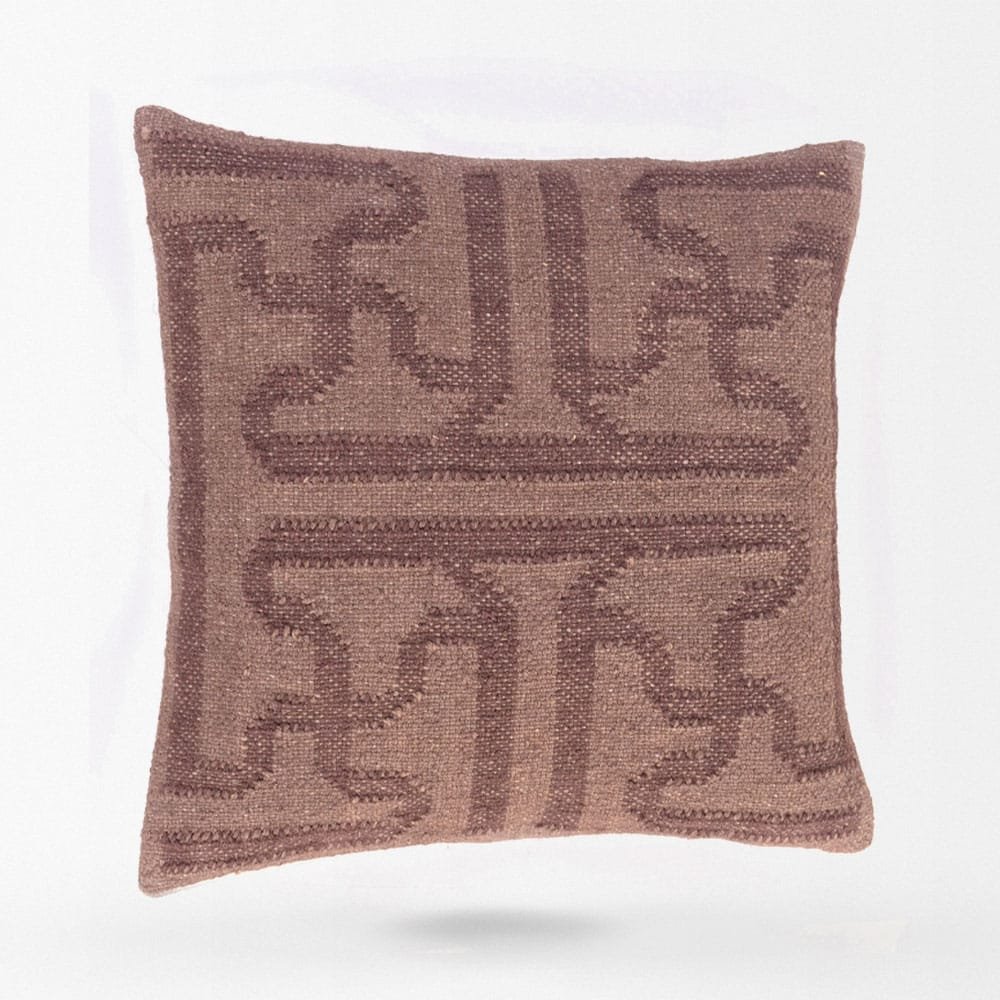 Schokoladenbraune Diamant-Kilim-Kissen Schokoladenbraune Diamant-Kilim-Kissen