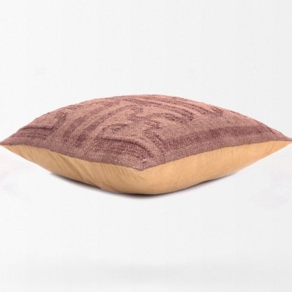 Schokoladenbraune Diamant-Kilim-Kissen