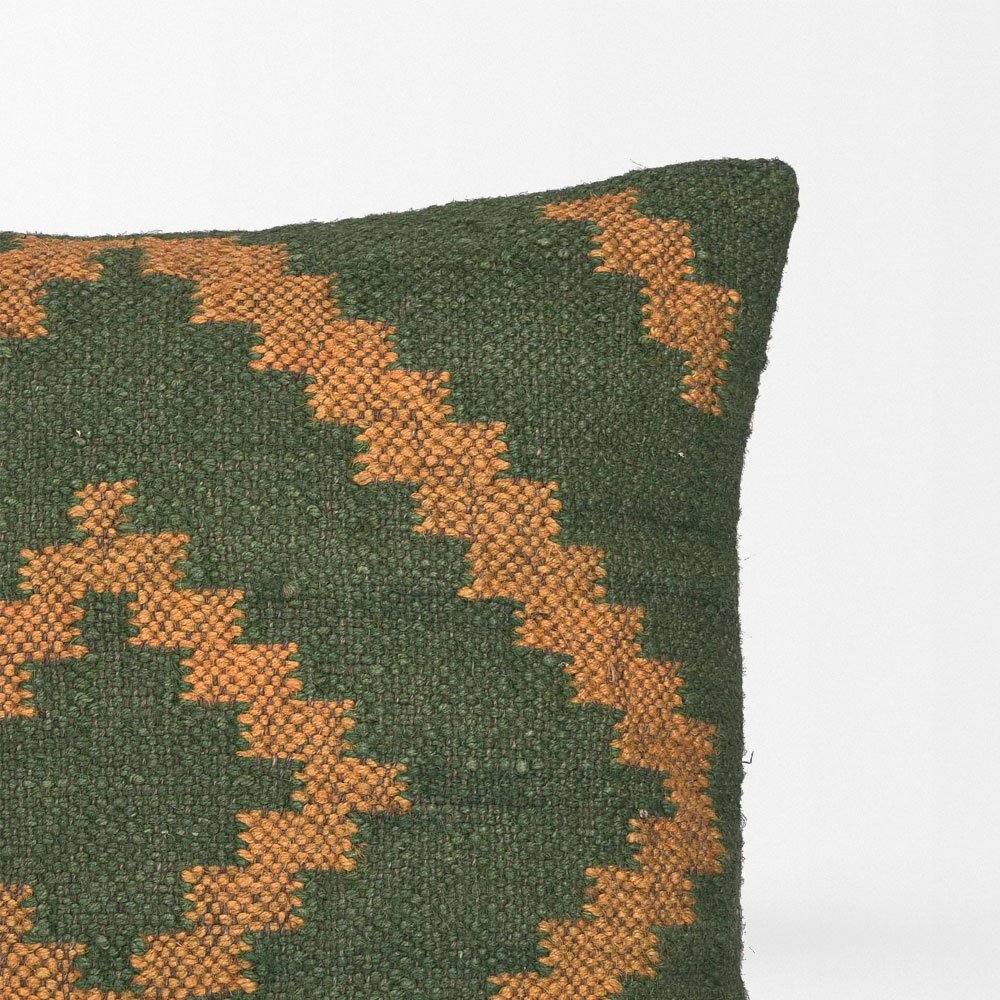 Grüne Diamant-Kilim-Kissen Grüne Diamant-Kilim-Kissen
