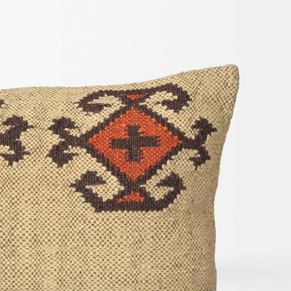 Elfenbeinfarbene Navajo Kelim-Kissen Elfenbeinfarbene Navajo Kelim-Kissen