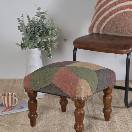 Kilim gepolsterter Hocker